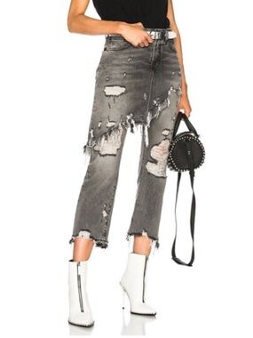 SO good for life Distressed Gray Crop Jeans - Women